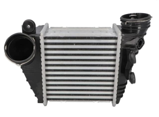 NISSENS 96487 Intercooler ** FIRST FIT ** with quick couplers, Left connector, angled Intercooler,charger (468)