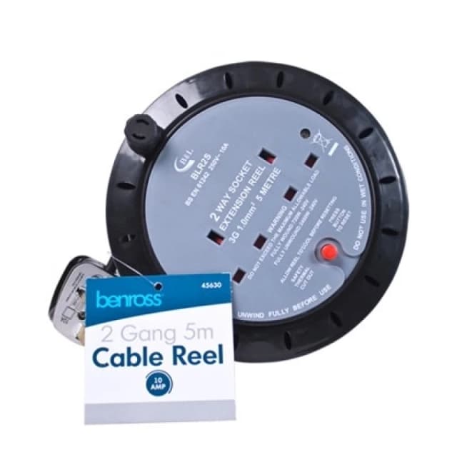 Benross 2 Way 5m Cable Reel - 10A