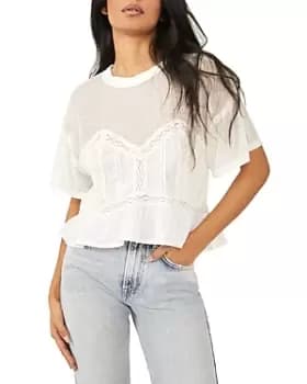 Free People Fall in Love Mixed Media Tee