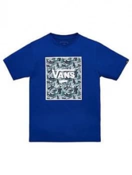 Vans Boys Shark Print Box T-Shirt - Blue
