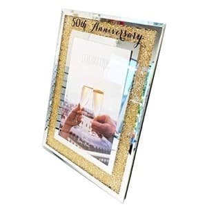 5" x 7" - Celebrations Crystal Frame - 50th Anniversary