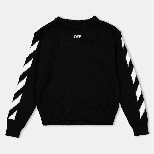 Off White Kids Crew Sweater Black/White female 6Y