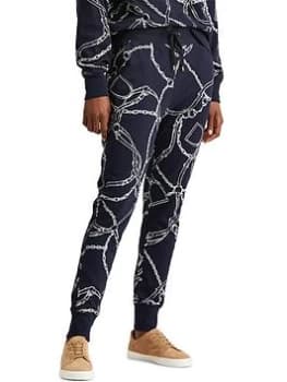 Lauren By Ralph Lauren Printed Jogger - Navy/Cream