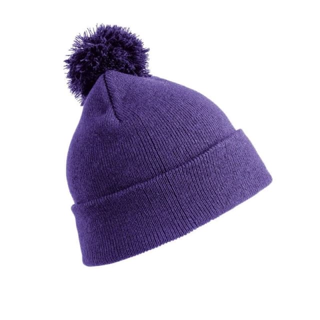 Result Pom Pom Beanie in Purple Purple Unisex One Size