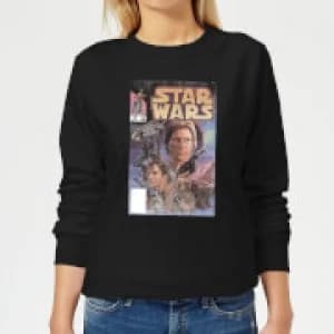 Star Wars Classic Comic Book Cover Womens Sweatshirt - Black