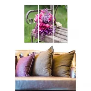 MDF276358571 Multicolor Decorative MDF Painting (3 Pieces)