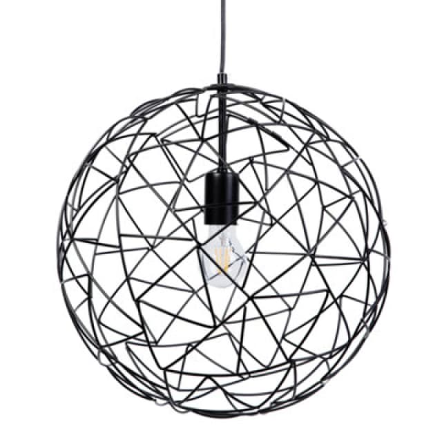 Beliani Pendant Lamp Lemme Metal Black