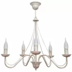 Helam Malbo Multi Arm Pendant Ceiling Light White, Gold 60cm