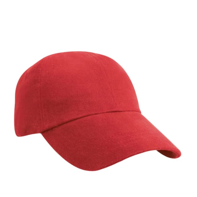 Result Womens Heavy Brushed Cotton Low Profile Baseball Cap in Red Red Female One Size