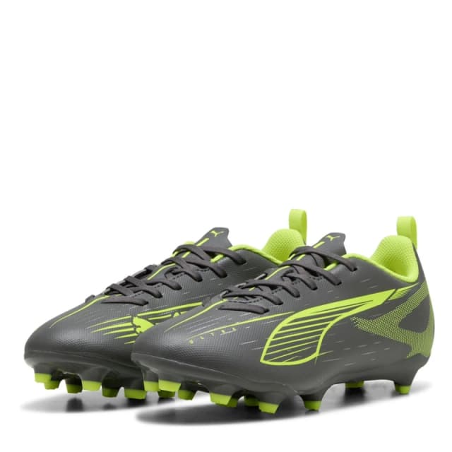 Puma Kids PUMA Ultra 5 Play Firm Ground Football Boots Silver/Yellow male 3 (35.5)