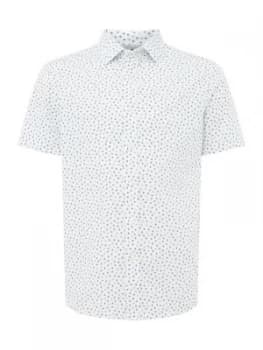 Mens Michael Kors Classic Fit Abstract Eye Shirt White