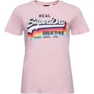 Superdry Vintage Logo T Shirt - Pink