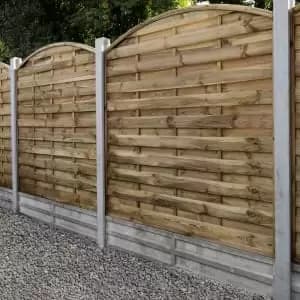 Forest Garden Pressure Treated Decorative Dome Top Fence Panel - 1800 x 1800mm - 6 x 6ft - Pack of 3