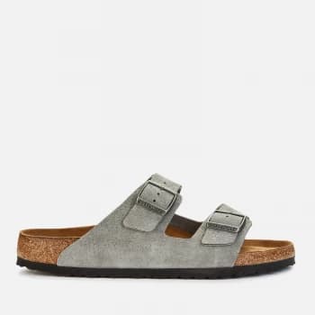 Birkenstock Mens Arizona Nubuck Double Strap Sandals - Whale Grey - EU 42/UK 8