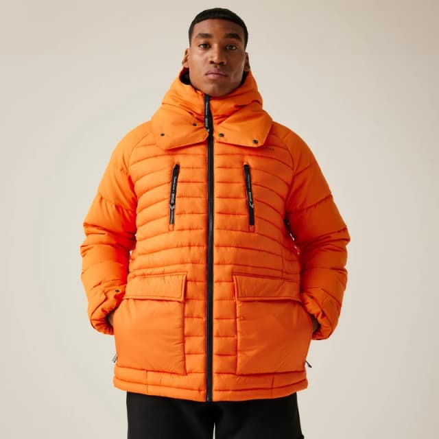 Regatta Regatta Men 'Christian Lacroix Congenies' Short Padded Jacket in Orange Size: Medium Orange M Male 5063019803852