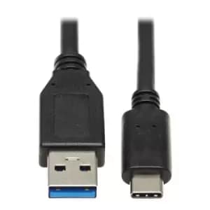 Tripp Lite U428-20N-G2 USB-C to USB-A Cable (M/M) USB 3.1 Gen 2 (10 Gbps) Thunderbolt 3 Compatible 20-in. (50.8 cm)