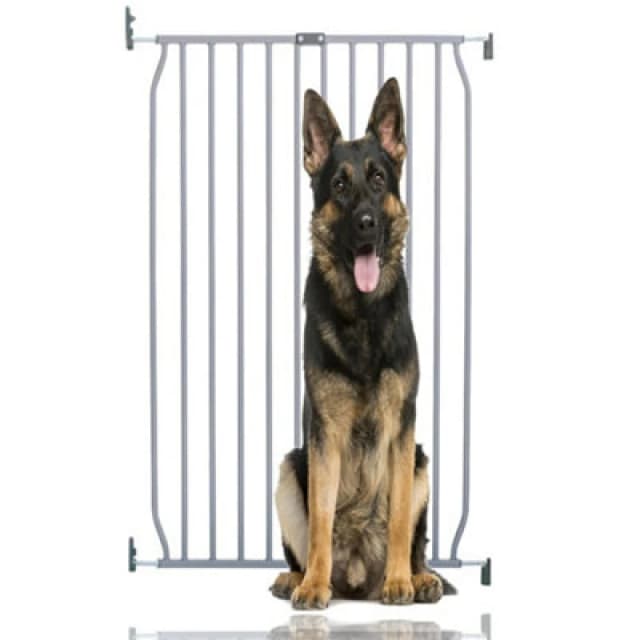 Bettacare Extra Tall Eco Screw Fit Pet Gate, Grey, 70Cm - 80Cm, Extra Tall Gate 100Cm In Height, Screw Fitted Dog Gate