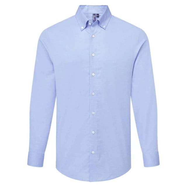 Premier Premier Men Supreme Oxford Long-Sleeved Formal Shirt in Blue Size: X-Small Blue XS Male 5063703954815