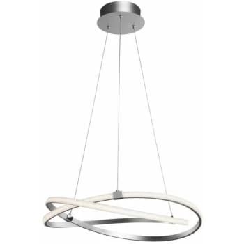 Infinity pendant light 60W LED 3000K, 4500lm, silver / polished chrome / arylic white