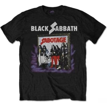 Black Sabbath - Sabotage Vintage Unisex Medium T-Shirt - Black