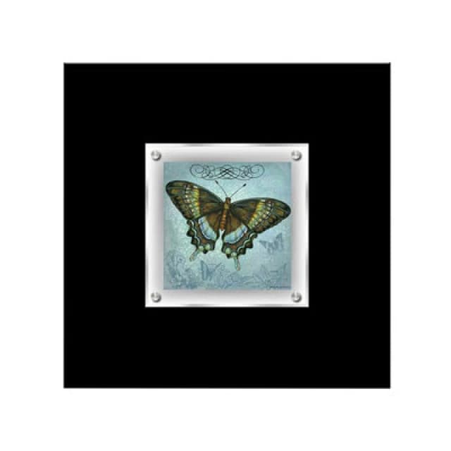 Premier Housewares Butterfly 2 Framed Wall Art Home Wall Decor Black