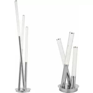 Loops - Standing Floor & Table Lamp Set Chrome & Acrylic Multi Arm Icicle Spike Light