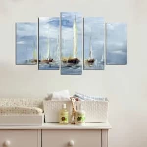 5M-5 Multicolor Decorative MDF Painting (5 Pieces)