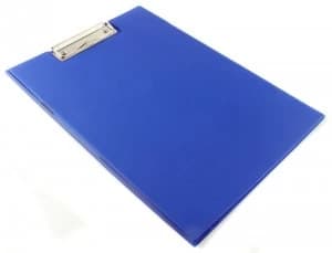 Q Connect Pvc Clipboard Foldover Blu