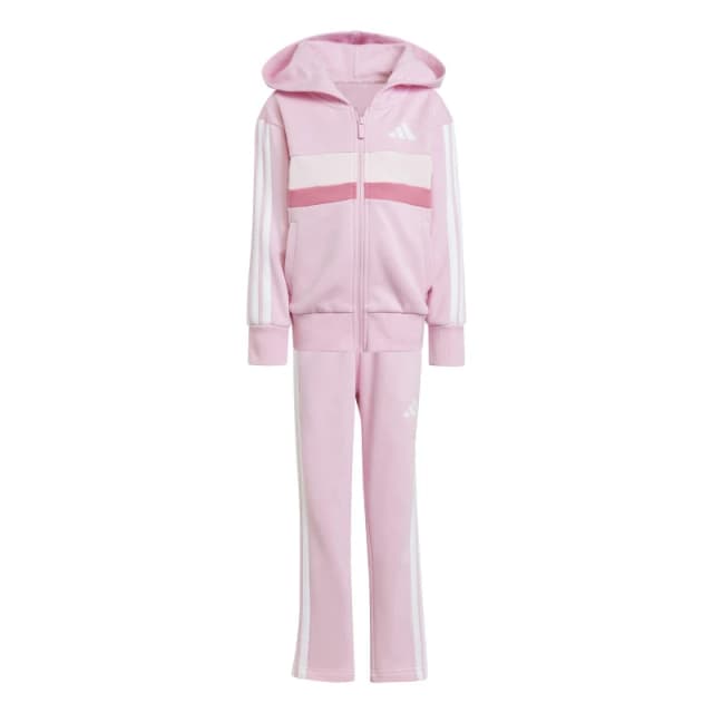 adidas Seasonal Essentials Tiberio 3-Stripes Fleece Track Suit Kids Pink/White female 5-6 Years