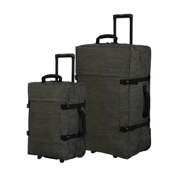 IT Luggage Maputo IL14901 Soft Shell Dark Green Suitcase 2Pcs Set
