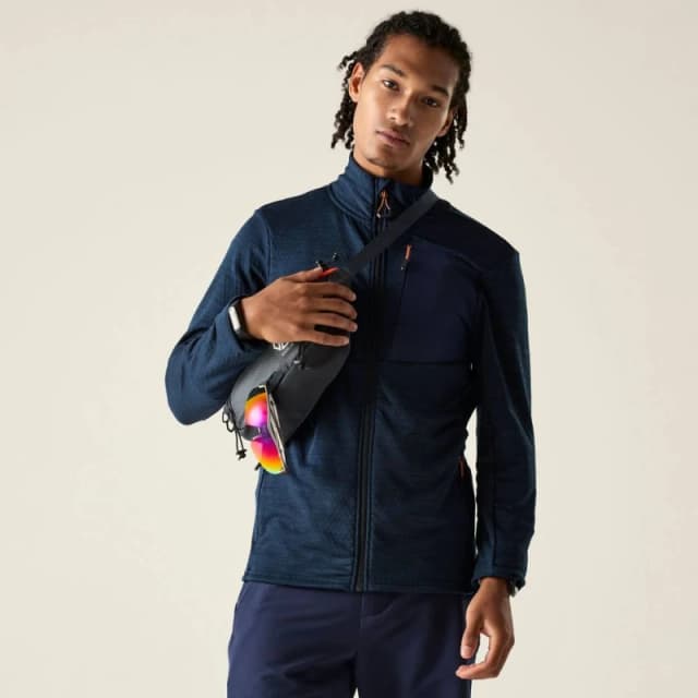 Dare 2b Mens Venture Full Zip Stretch Midlayer in Mid Navy Size: Small Mid Navy Male S