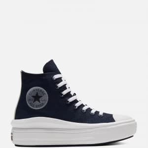 Converse Womens Chuck Taylor All Star Anodized Metals Move Hi-Top Trainers - Black - UK 3