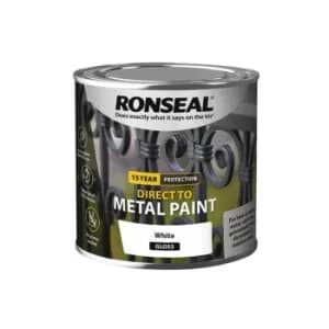 Ronseal Direct to Metal Paint White Gloss 250ml