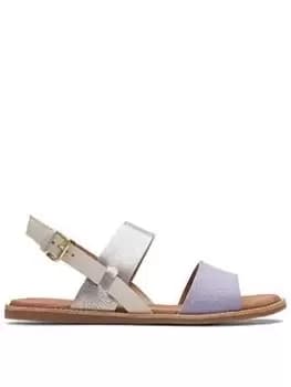 Clarks Karsea Strap Flat Sandals - Lilac Combi, Purple, Size 3, Women