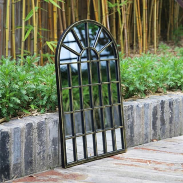 Small Gothic Arch Mirror - Black Gold