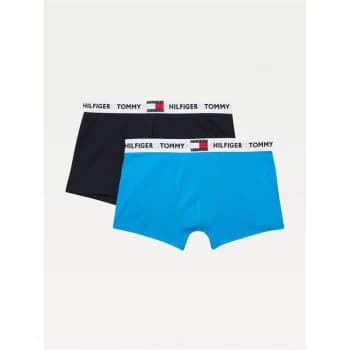 Tommy Hilfiger 2 Pack Boxer Trunks - Azure/Navy 0R6