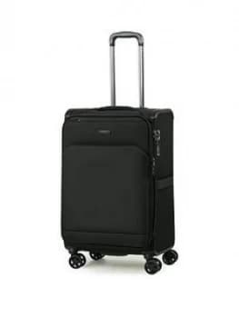 Rock Luggage Georgia Medium 8 Wheel Black Suitcase