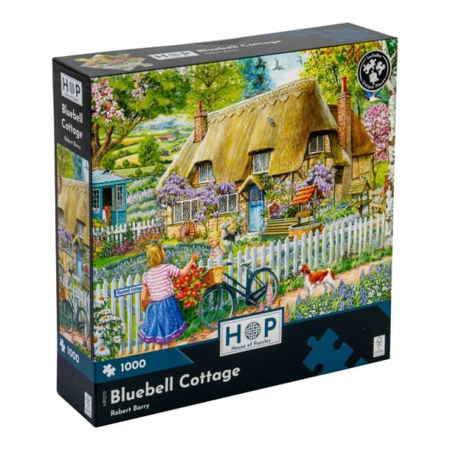 The House Of Puzzles Bluebell Cottage 1000 Piece Jigsaw Puzzle Size: 1000 Pieces Multicolor Unisex 1000 Pieces