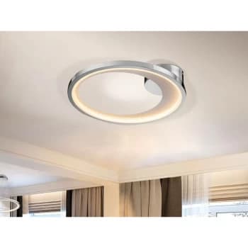 Schuller Laris - Integrated LED Flush Ceiling Light Round Chrome