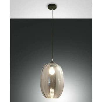 Fabas Luce Lighting - Fabas Luce Infinity Dome Pendant Ceiling Lights Transparent Grey Glass, E27