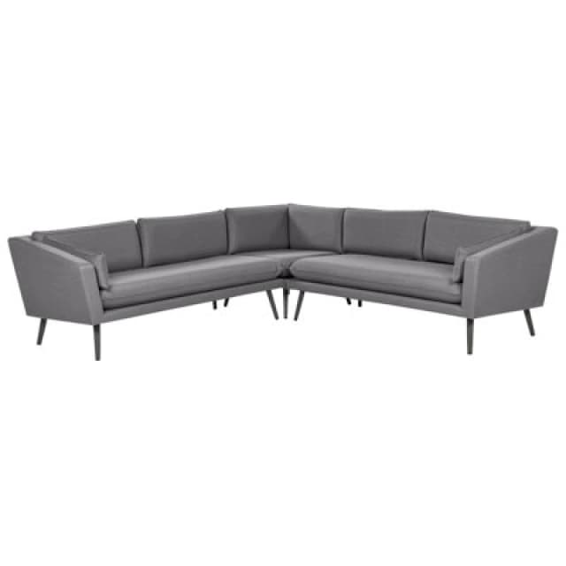 Beliani Garden Corner Sofa 5 Seater Loretello Grey