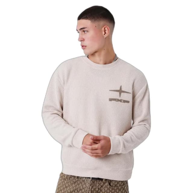 Project X Paris Round neck sweater Project X Paris Patch Polaris Beige Male 2XL