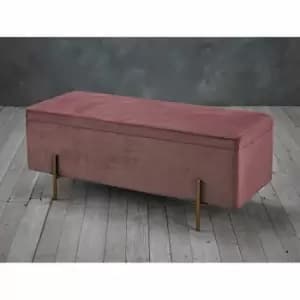 LPD Lola Storage Ottoman Pink