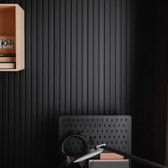 Vox Linerio Internal Decorative Wall Panel Pack 16; 2650Mm X 122Mm Per Each Length; Total Coverage 5.22M2 Black WDNJY Unisex