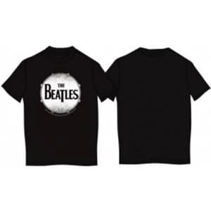 The Beatles Drumskin Black T Shirt: Large