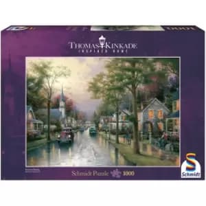 Thomas Kinkade: Hometown Morning Jigsaw Puzzle - 1000 Pieces