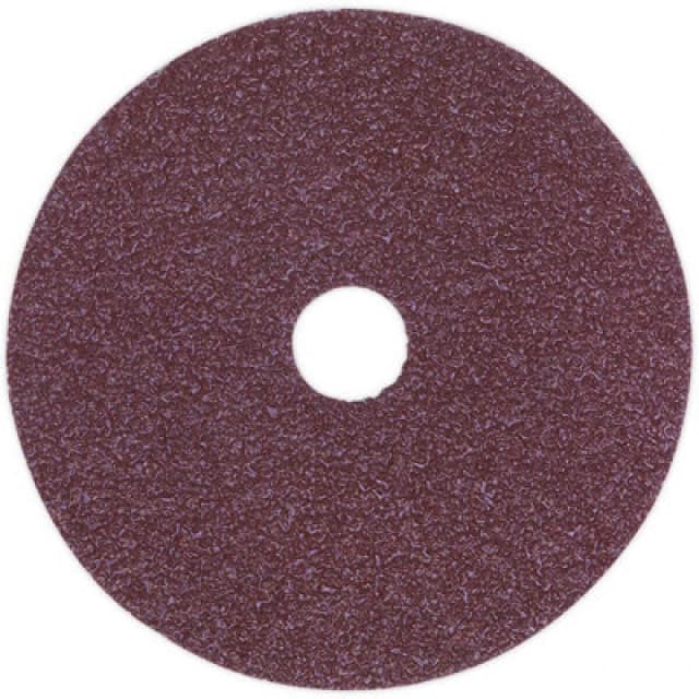Loops 25 PACK - 115mm Fibre Backed Sanding Discs - 50 Grit Aluminium Oxide Round Sheet Multi