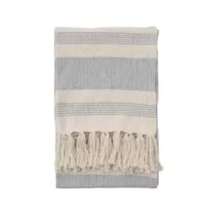 Simply Organic Stripe Throw Grey