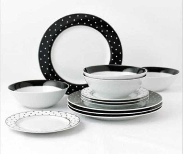 Waterside 12Pc Black Star Dinner Set 5829