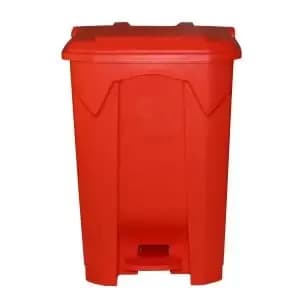 Pedal Bin 80L Polypropylene Red LPB80ZRed